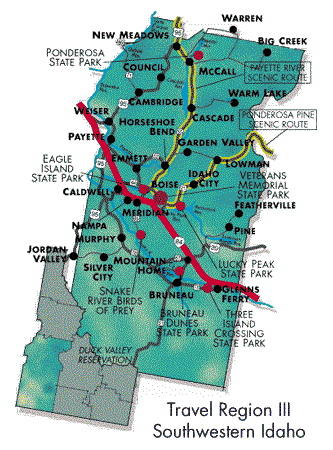 Region 3 Southwest Idaho Map(32260 bytes)