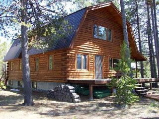 Dawn Lakeside Log Cabin in Donnelly, Idaho.