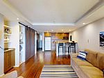 Living Area into Kitchen