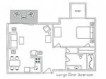 Layout - Large One Bedroom