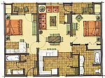 2 Bedroom Condo Layout