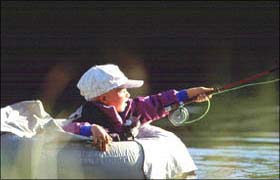 Child Fly Fishing, © Sun Valley Chamber
