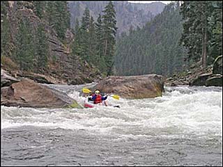 Inflatable Kayak in Rapd